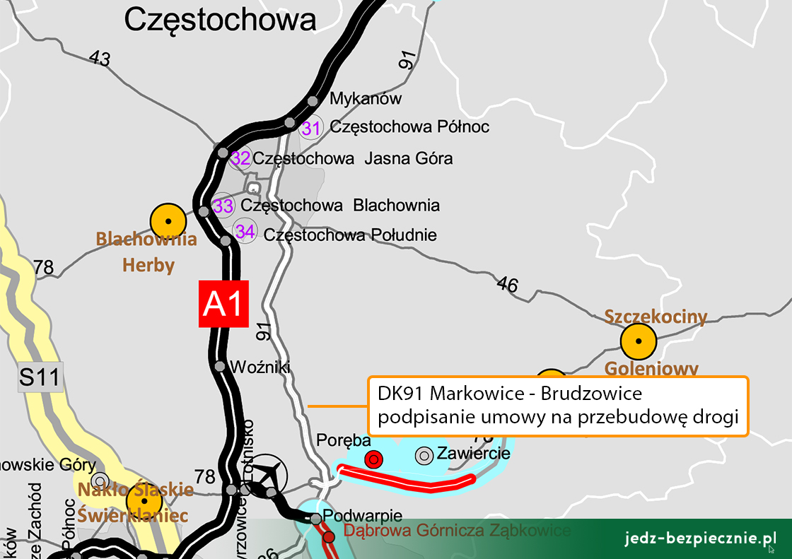 Polskie drogi - przebudowa DK91 Markowice - Brudzowice